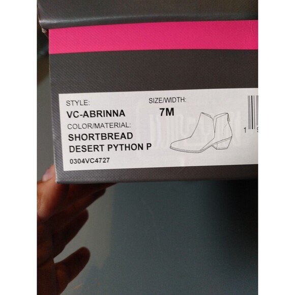 vince camuto Women Abrinna Shortbread Desert Python Zip Bootie Size‎ 7M - Picture 7 of 8